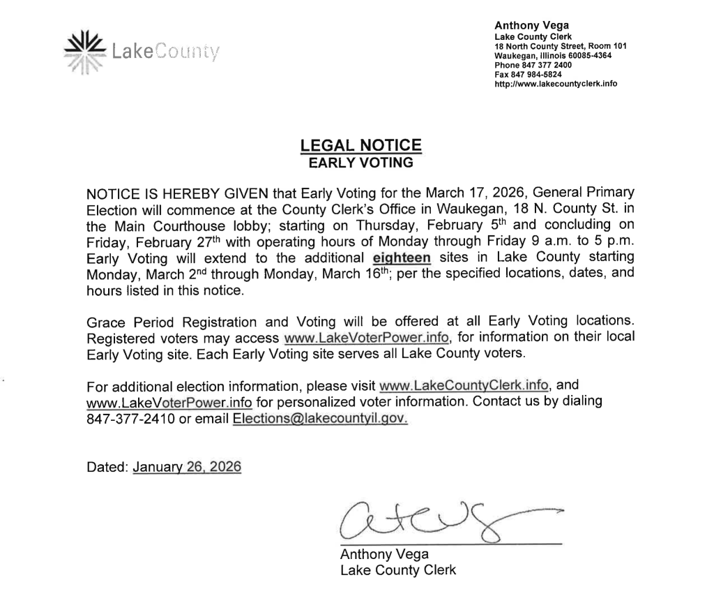 Early Voting Notice - English